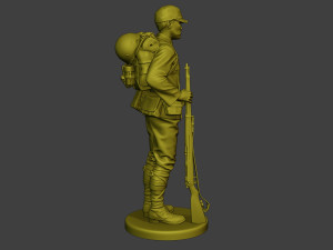 Japanese soldier ww2 Attention2 J1 Model Cetak 3D