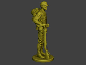 Japanese soldier ww2 Attention2 J1 Model Cetak 3D