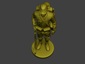 Japanese soldier ww2 Attention2 J1 Model Cetak 3D