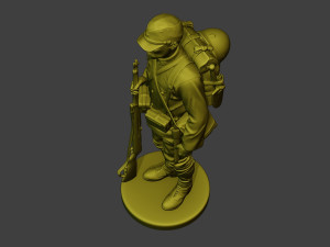 Japanese soldier ww2 Attention2 J1 Model Cetak 3D