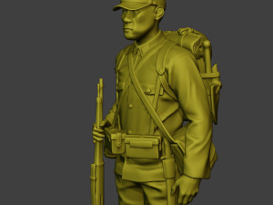 Japanese soldier ww2 Attention2 J1 Model Cetak 3D