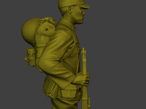 Japanese soldier ww2 Attention2 J1 Model Cetak 3D