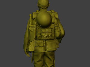Japanese soldier ww2 Attention2 J1 Model Cetak 3D