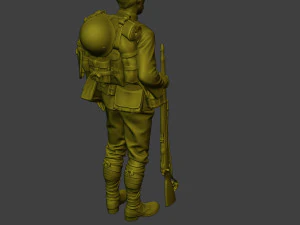 Japanese soldier ww2 Attention2 J1 3D Print Model