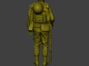 Japanese soldier ww2 Attention2 J1 Model Cetak 3D