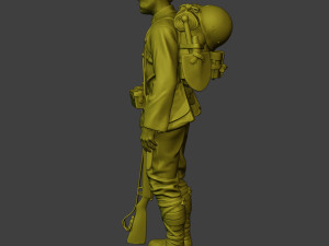 Japanese soldier ww2 Attention2 J1 Model Cetak 3D