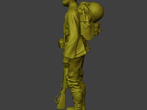 Japanese soldier ww2 Attention2 J1 3D Print Model