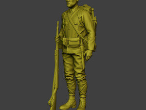 Japanese soldier ww2 Attention2 J1 Model Cetak 3D