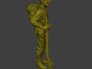 Japanese soldier ww2 Attention2 J1 3D Print Model