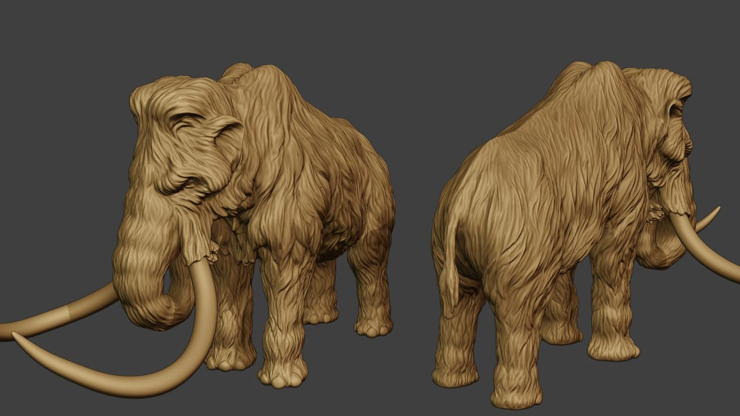 Mammoth P1 3D Print Model .c4d .max .obj .3ds .fbx .stl .blend 