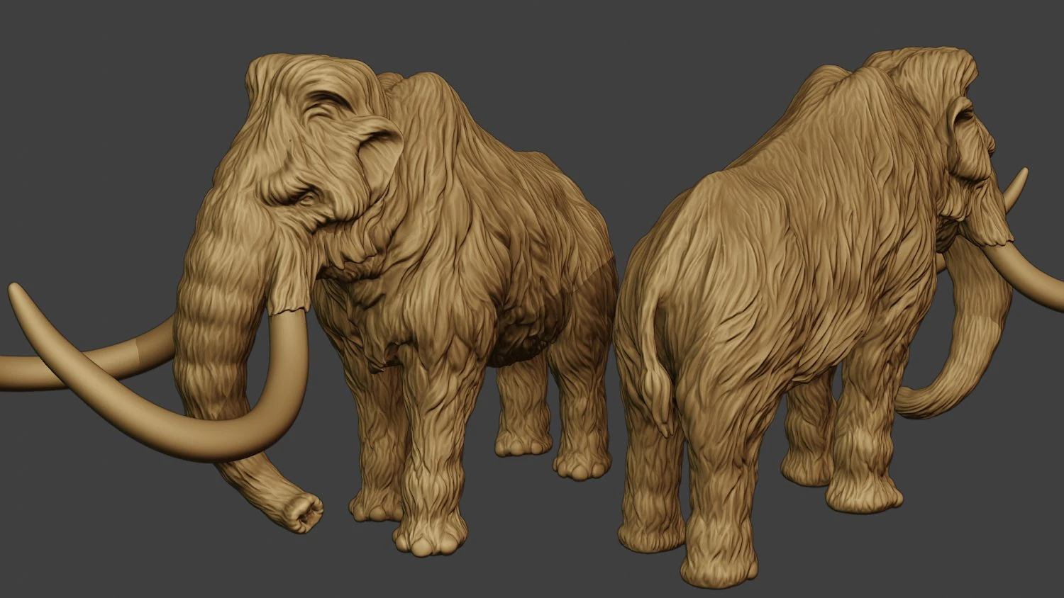Mammoth P3 3D Print Model .c4d .max .obj .3ds .fbx .stl .blend
