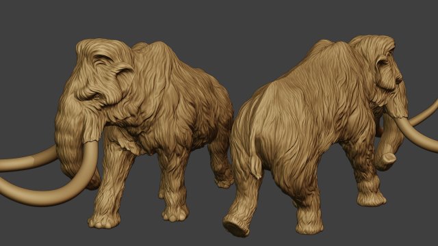 Mammoth P4 3D-printmodel .c4d .max .obj .3ds .fbx .stl .blend 