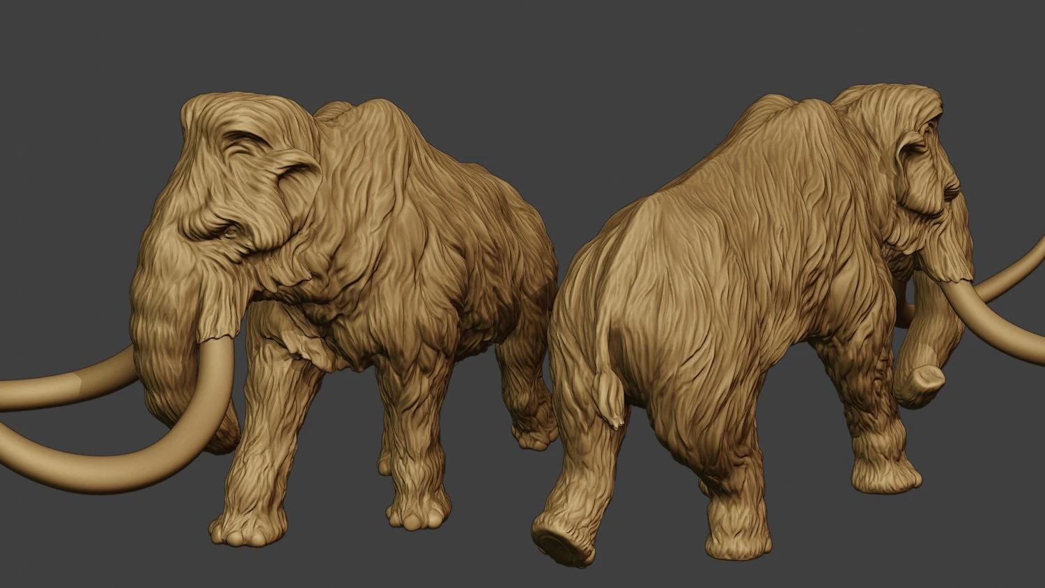 Mammoth P4 3D Print Model .c4d .max .obj .3ds .fbx .stl .blend 