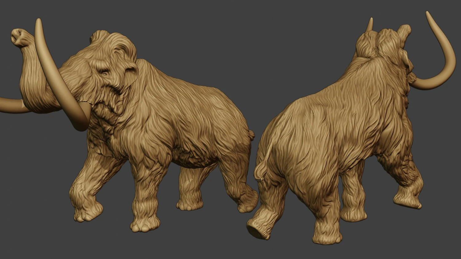 Mammoth P5 3D Print Model .c4d .max .obj .3ds .fbx .stl .blend 