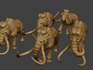 Mammoth Pack1 3D Print Model