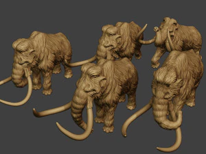 Mammoth Pack1 3D Print Model