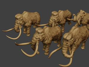 Mammoth Pack1 3D Print Model