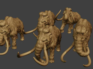 Mammoth Pack1 3D Print Model