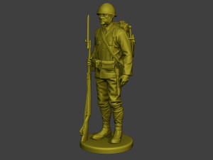 Japanese soldier ww2 Attention3 J1 3Dプリントモデル