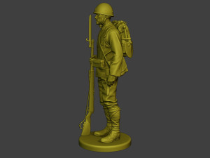 Japanese soldier ww2 Attention3 J1 3Dプリントモデル
