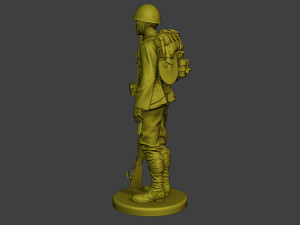 Japanese soldier ww2 Attention3 J1 3Dプリントモデル
