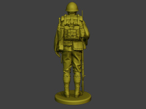 Japanese soldier ww2 Attention3 J1 3Dプリントモデル