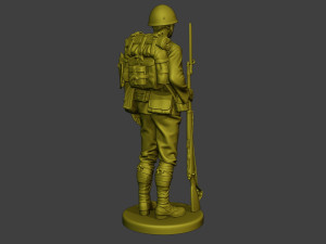 Japanese soldier ww2 Attention3 J1 3Dプリントモデル