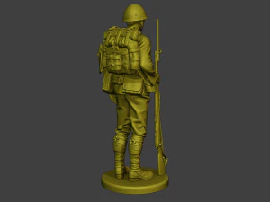 Japanese soldier ww2 Attention3 J1 3D Print Model