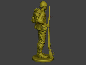 Japanese soldier ww2 Attention3 J1 3Dプリントモデル