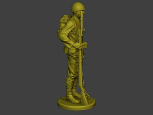 Japanese soldier ww2 Attention3 J1 3Dプリントモデル