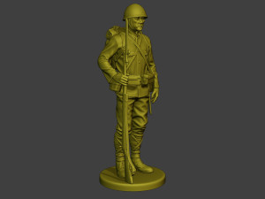 Japanese soldier ww2 Attention3 J1 3Dプリントモデル