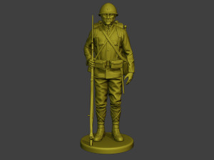 Japanese soldier ww2 Attention3 J1 3Dプリントモデル