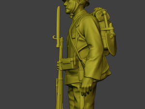 Japanese soldier ww2 Attention3 J1 3Dプリントモデル