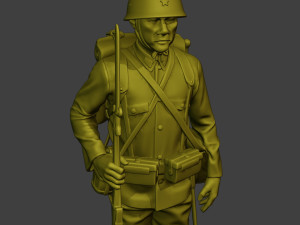Japanese soldier ww2 Attention3 J1 3Dプリントモデル