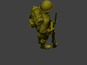 Japanese soldier ww2 Attention3 J1 3Dプリントモデル