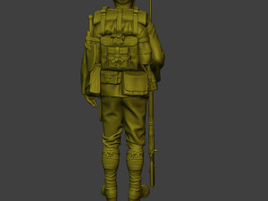 Japanese soldier ww2 Attention3 J1 3Dプリントモデル