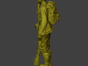Japanese soldier ww2 Attention3 J1 3Dプリントモデル