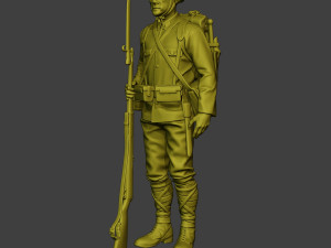 Japanese soldier ww2 Attention3 J1 3Dプリントモデル