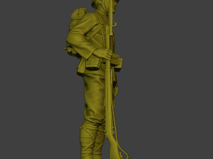 Japanese soldier ww2 Attention3 J1 3Dプリントモデル
