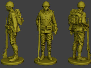 Japanese soldier ww2 Attention4 J1 Modello di stampa 3D