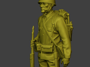 Japanese soldier ww2 Attention4 J1 3D प्रिंट मॉडल