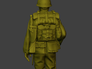 Japanese soldier ww2 Attention4 J1 3D प्रिंट मॉडल