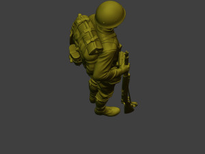Japanese soldier ww2 Attention4 J1 3D प्रिंट मॉडल