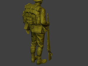 Japanese soldier ww2 Attention4 J1 3D प्रिंट मॉडल