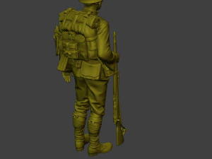 Japanese soldier ww2 Attention4 J1 3D Print Model