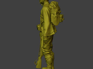 Japanese soldier ww2 Attention4 J1 3D Print Model