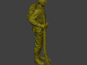 Japanese soldier ww2 Attention4 J1 3D प्रिंट मॉडल