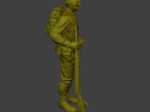 Japanese soldier ww2 Attention4 J1 3D Print Model