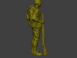 Japanese soldier ww2 Attention4 J1 3D Print Model