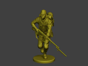Japanese soldier ww2 Run J1 3D Print Model